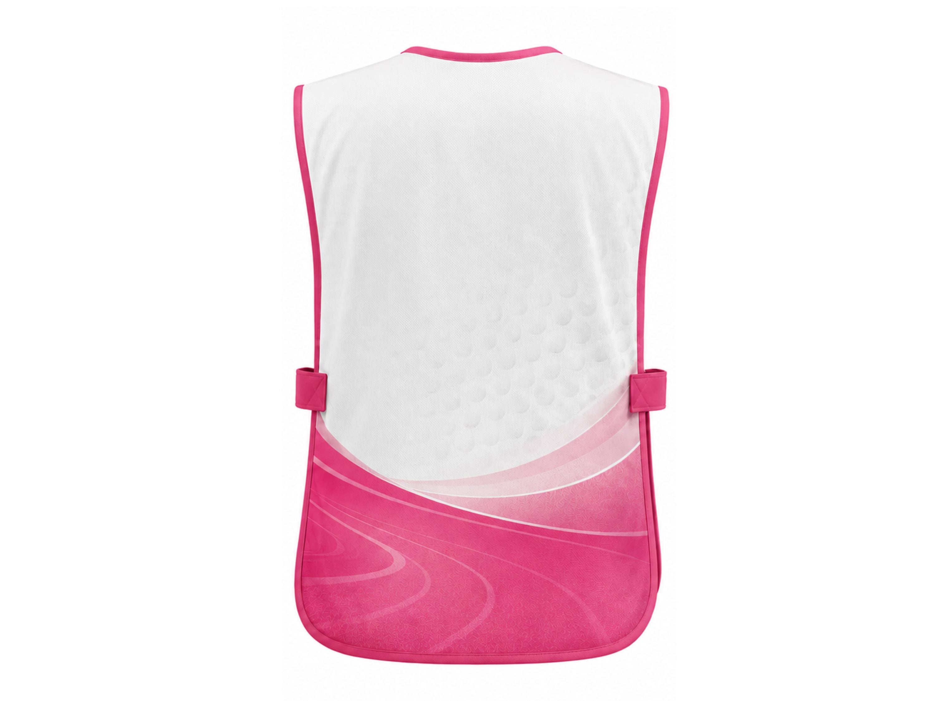 Custom Golf Caddie Bib | Wholesale Golf Tournament Caddie Vest | White Pink Hot Pink | Apparels Bridge