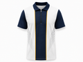 Custom Training and Lifestyle Polo Shirt | Wholesale Gym Team Polo | White Navy Gold | Apparels Bridge
