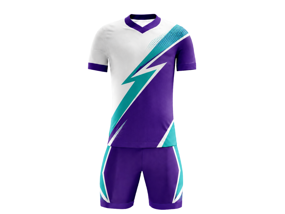 B2B Handball Uniform Purple Teal Team Set Wholesale Bulk Sportswear front design preview