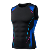 Custom Sleeveless Compression Shirt | Wholesale Training and Lifestyle Base Layer | Black Blue Red | Apparels Bridge