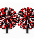 Custom Red Black Cheer Poms – Wholesale Cheerleading Pom Poms for Teams