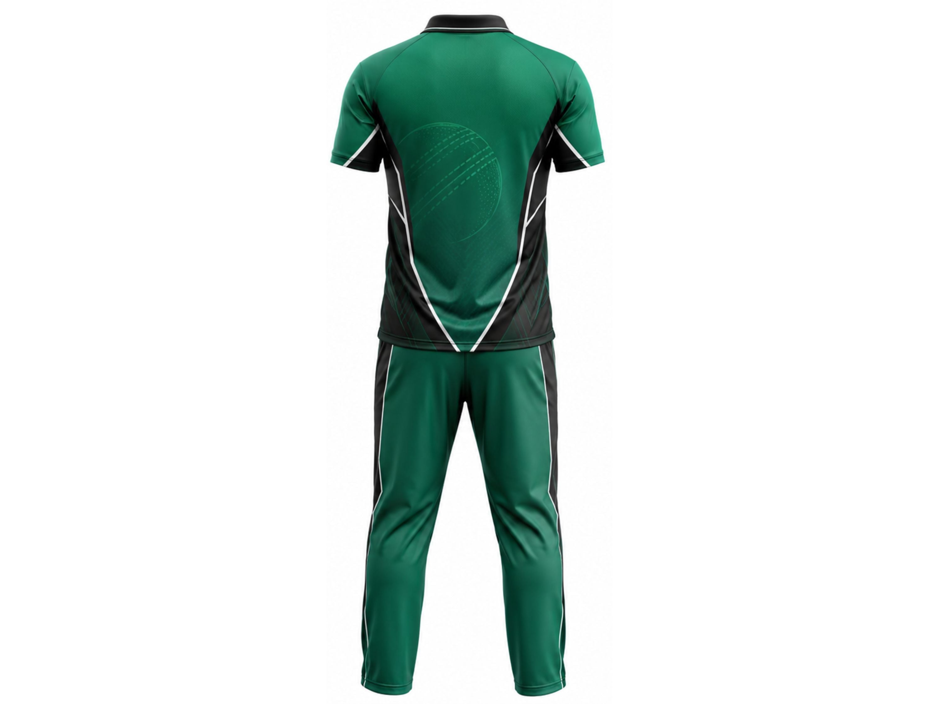 Custom Green Cricket Kit with Trouser – Sublimated Wholesale Team Uniform Set Apparels Bridge