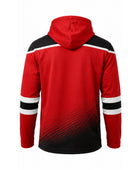 Custom Red Black Hockey Hoodie – Wholesale Team Warm Up Hoodie for Clubs