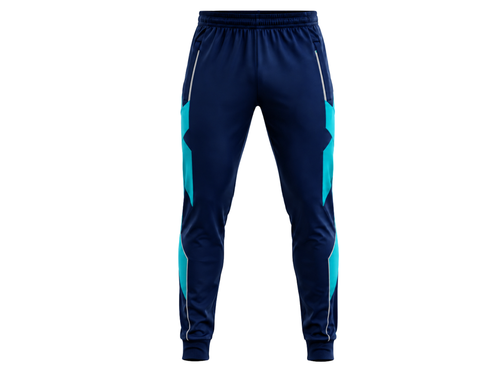 Bowling Trouser Navy & Light Blue B2B Wholesale Bulk Sportswear front design preview