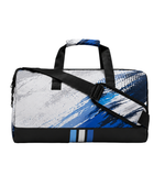Custom Training and Lifestyle Duffle Bag | Wholesale Gym Team Bag | White Blue Black | Apparels Bridge