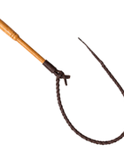 Wooden Handle Hunting Leather Whip – Tan Brown | B2B Low MOQ