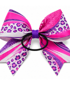 Custom Pink Purple Cheer Bow – Wholesale Cheerleading Hair Bow for Teams