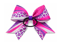Custom Pink Purple Cheer Bow – Wholesale Cheerleading Hair Bow for Teams