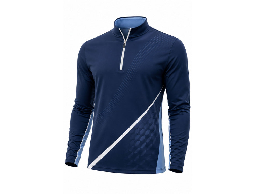 Custom Golf Quarter-Zip Pullover B2B Golf Club Midlayer Top front design preview