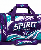 Custom Purple Teal Cheer Duffle Bag – Wholesale Spirit Team Gear Bag