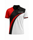 Custom Golf Polo Shirt | Wholesale Golf Club Polo | White Black Red | Apparels Bridge