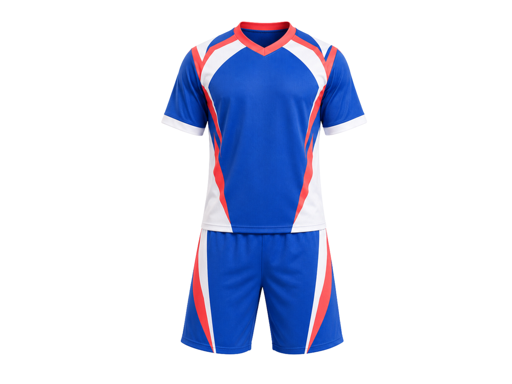Wholesale Lacrosse Uniform Set – Blue Performance Jersey & Shorts – Bulk Order, Low MOQ Team Sportswear front design preview