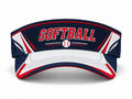 Custom Navy Red Softball Visor Cap – Wholesale Team Sun Visor for Clubs