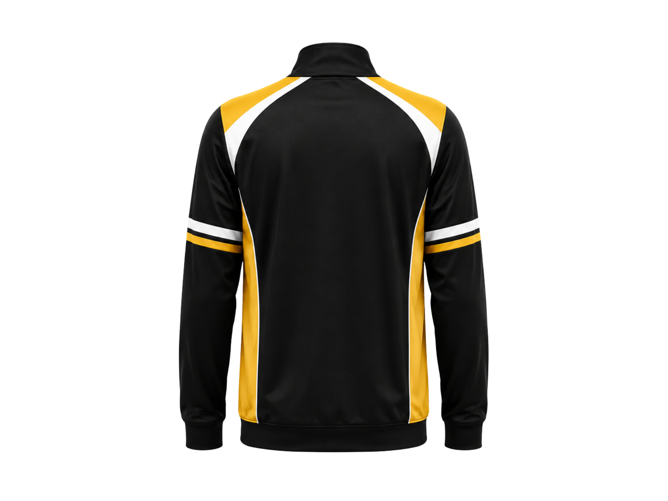Custom Bowling Warm-Up Jacket – Black Yellow White Sublimated Team Outerwear