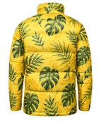 Tropical Leaf-Print Sublimated Puffer Jacket – Yellow and Green | B2B Low MOQ