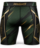 Custom Wrestling Compression Shorts | Wholesale Wrestling Team Shorts | Forest Green Gold | Apparels Bridge