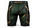 Custom Wrestling Compression Shorts | Wholesale Wrestling Team Shorts | Forest Green Gold | Apparels Bridge