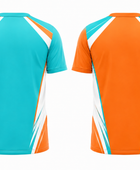 Custom Teal Orange Flag Football Reversible Jersey – Wholesale Team Jersey