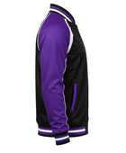 Custom Black Purple Softball Dugout Jacket – Wholesale Team Warm-Up Jacket