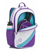 Custom Pickleball Backpack | Wholesale Pickleball Team Bag | White Purple Teal | Apparels Bridge