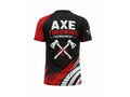 Custom Axe Throwing Tournament Shirt – Black Red Team Jersey