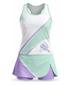 Custom Pickleball Dress | Wholesale Pickleball Team Uniform Dress | Mint Green Lavender White | Apparels Bridge