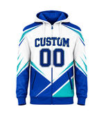 Custom White Blue Flag Football Hoodie – Wholesale Team Hoodie