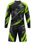 Custom MTB Jersey and Shorts Set | Wholesale Mountain Bike Team Kit | Black Lime Green Grey | Apparels Bridge