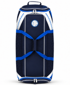 Custom Navy Blue Baseball Rolling Backpack | Wholesale Team Gear Bag for Bulk Orders