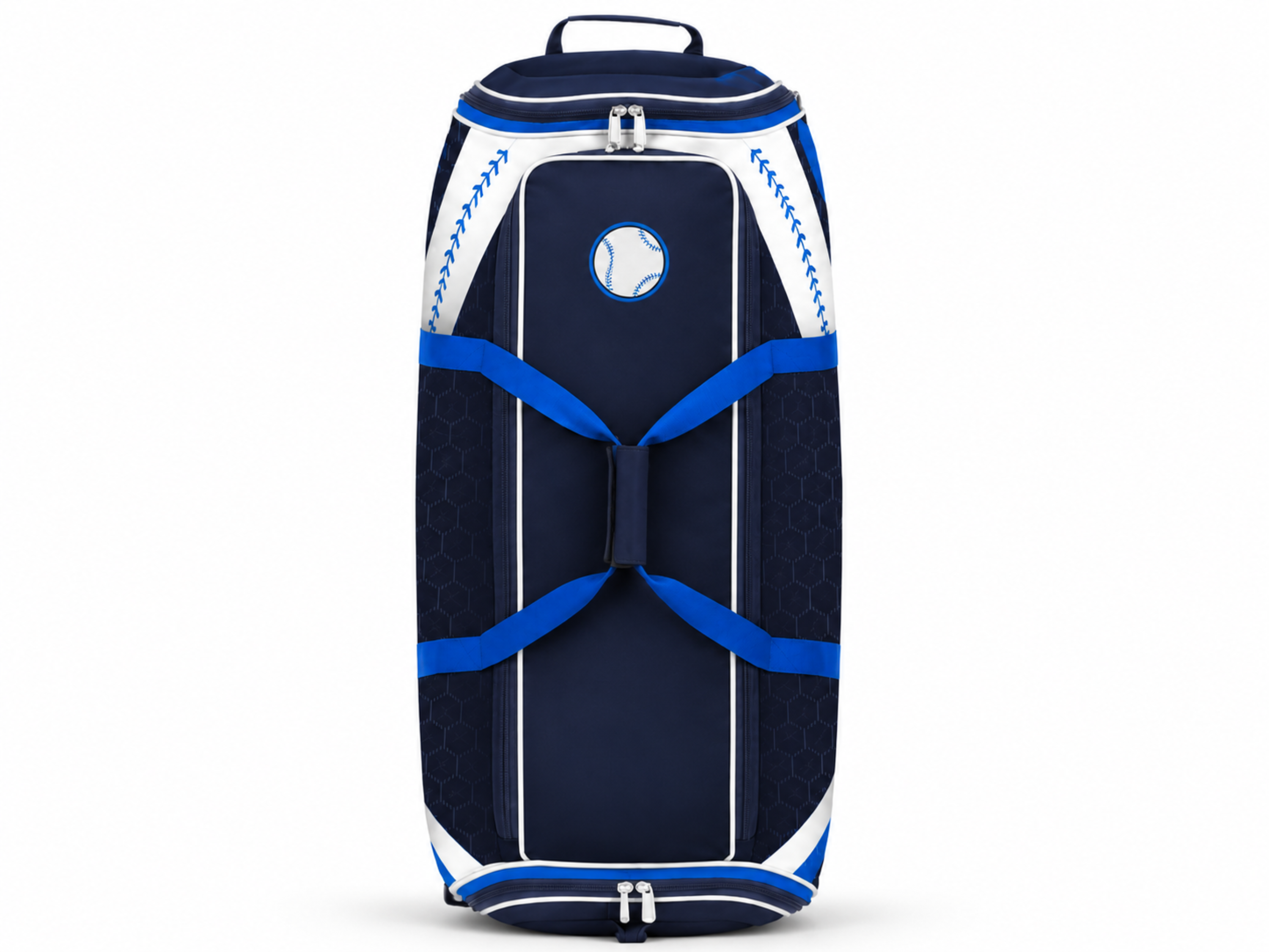 Custom Navy Blue Baseball Rolling Backpack | Wholesale Team Gear Bag for Bulk Orders