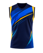 Custom Navy Football Practice Jersey – Sleeveless Soccer Training Vest