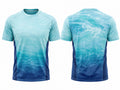 Custom Fishing Jersey – Blue Ocean Short-Sleeve, Wholesale, Low MOQ, Bulk Sportswear