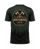 Custom Forest Green Axe Throwing Venue T-Shirt | Wholesale Apparel