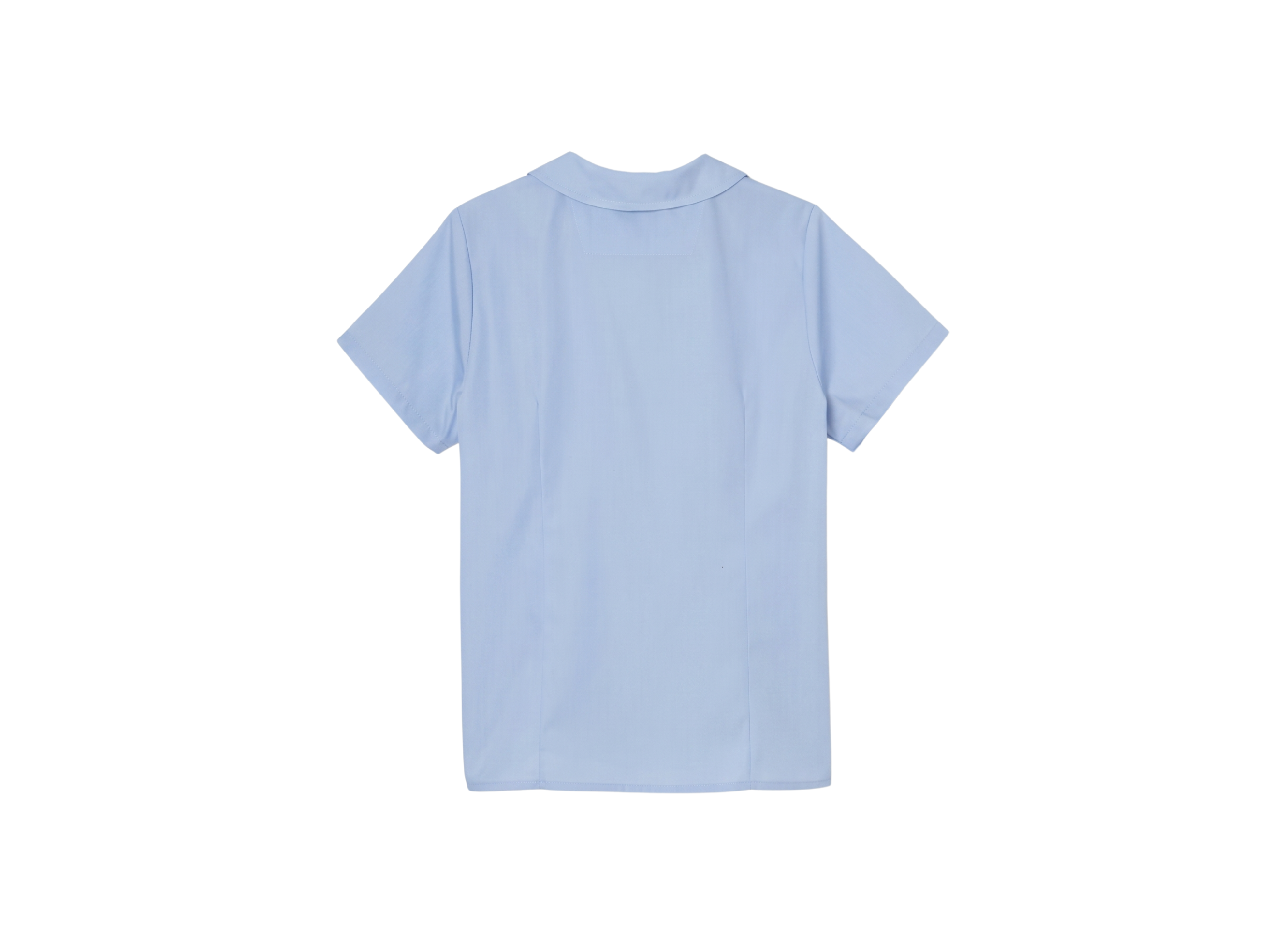 School Short Sleeve Peter Pan Collar Blouse Light Blue | B2B Low MOQ Wholesale