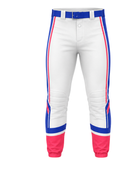 Custom White Blue Red Baseball Pants | Wholesale Team Uniform Pants for Bulk Orders