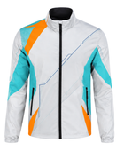Custom White Teal Lacrosse Warm-Up Jacket – Wholesale Full-Zip Teamwear