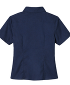 School Short Sleeve Fitted Oxford Shirt Navy Blue | B2B Low MOQ Wholesale