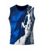 Custom Navy Blue Sleeveless Sublimated Climbing Jersey – Wholesale Teamwear