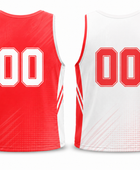 Custom Red White Reversible Lacrosse Pinnie – Wholesale Team Practice Jersey