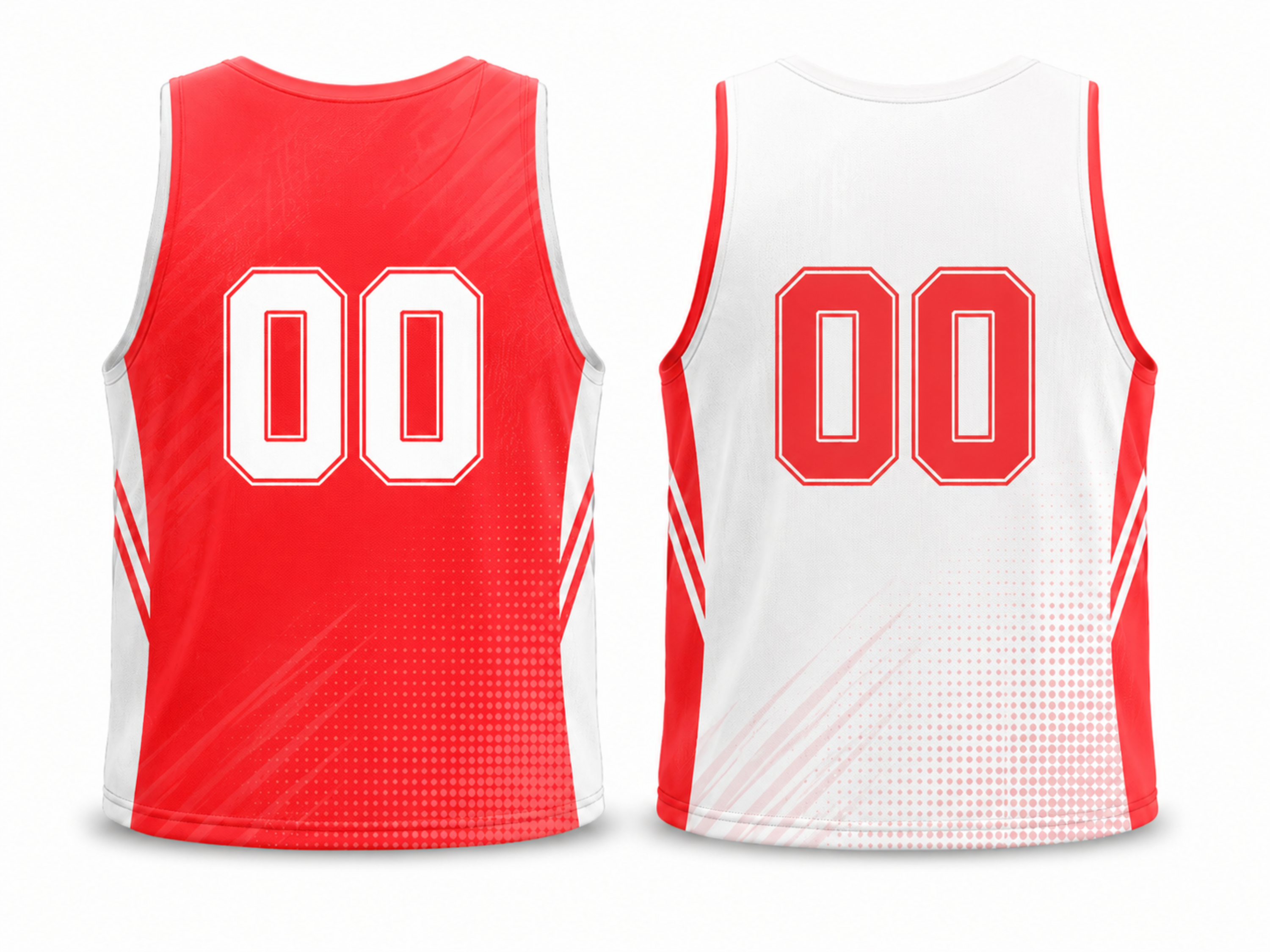 Custom Red White Reversible Lacrosse Pinnie – Wholesale Team Practice Jersey