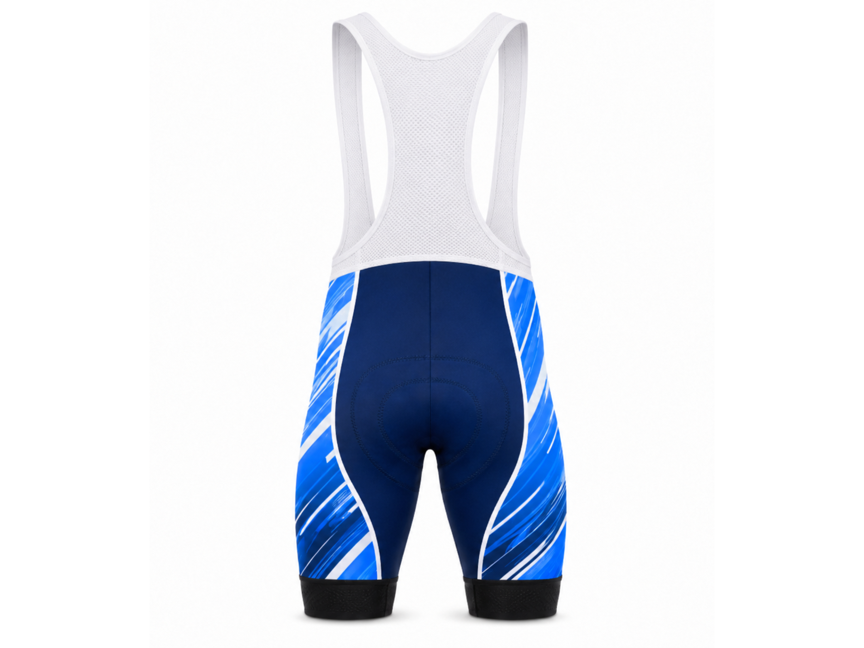 Custom Cycling Bib Shorts | Wholesale Cycling Team Bibs | Navy Blue White | Apparels Bridge
