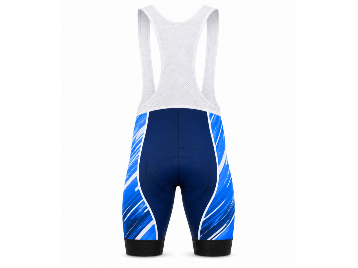 Custom Cycling Bib Shorts | Wholesale Cycling Team Bibs | Navy Blue White | Apparels Bridge