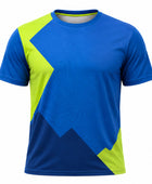 Custom Blue Lime Climbing Staff Shirt – Wholesale Gym Uniform