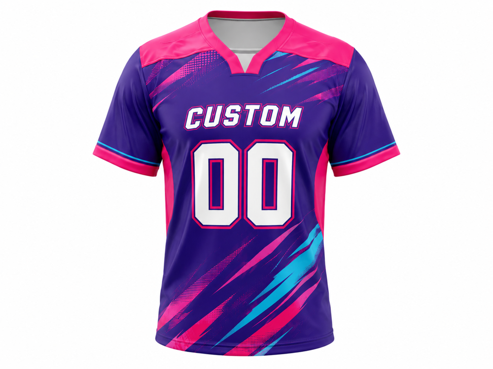 Custom Lacrosse Practice Jersey – Navy Pink Abstract Wholesale Team Shirt front design preview