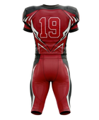 Wholesale Red and Black American Football Uniform Set – Polyester Jersey & Pants