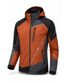 Climbing Softshell Jacket – Custom Orange Black Full-Zip Teamwear