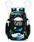 Custom Lacrosse Stick Backpack – Black Blue Wholesale Gear Bag