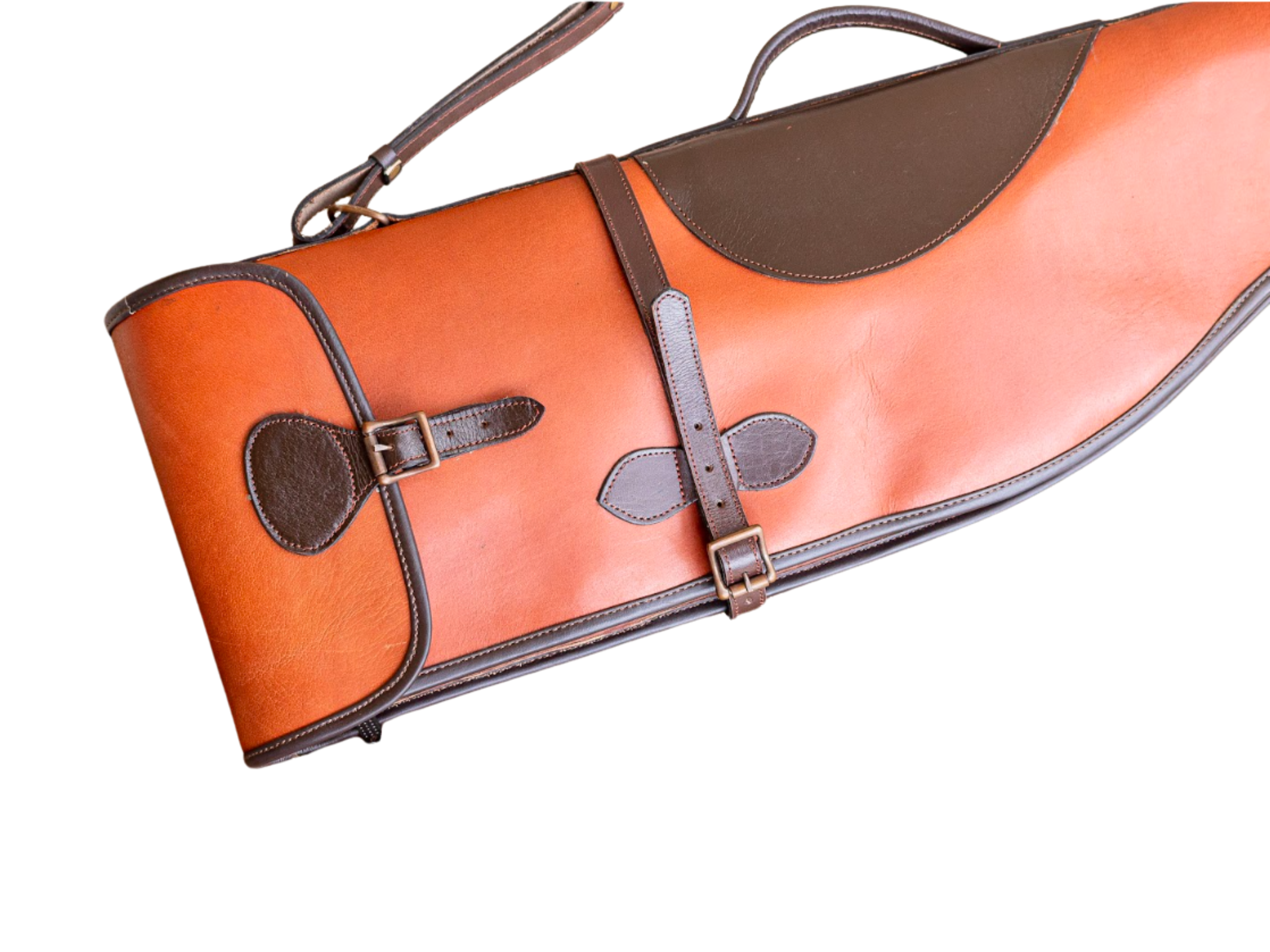 B2B Leather Gun Cover Low MOQ Hunting Gear Orange/Brown