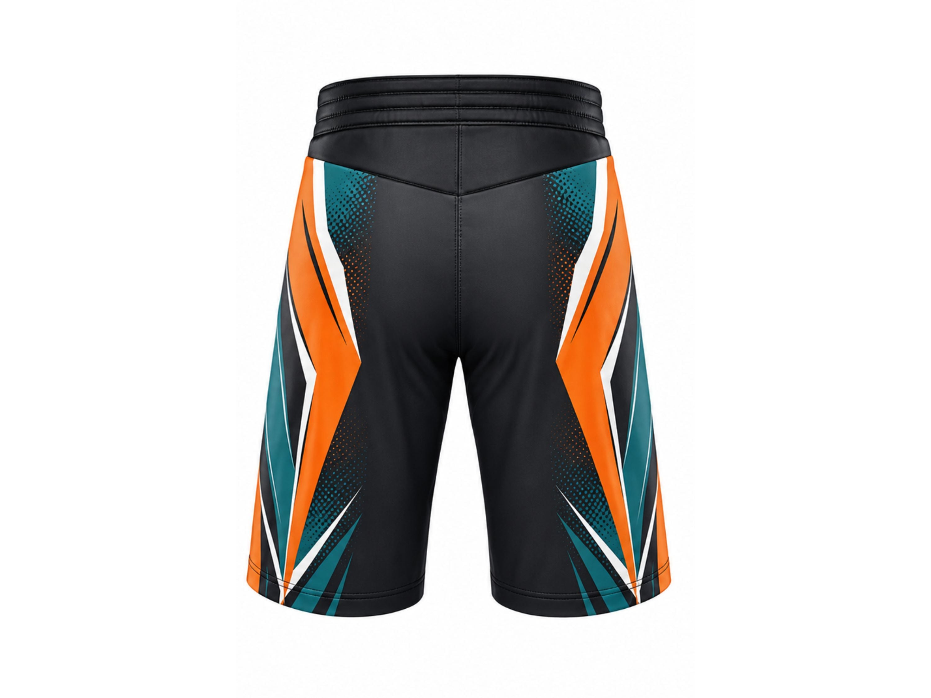 Black/Orange/Teal Wrestling Shorts – Performance Team Sportswear, Wholesale Bulk, Low MOQ