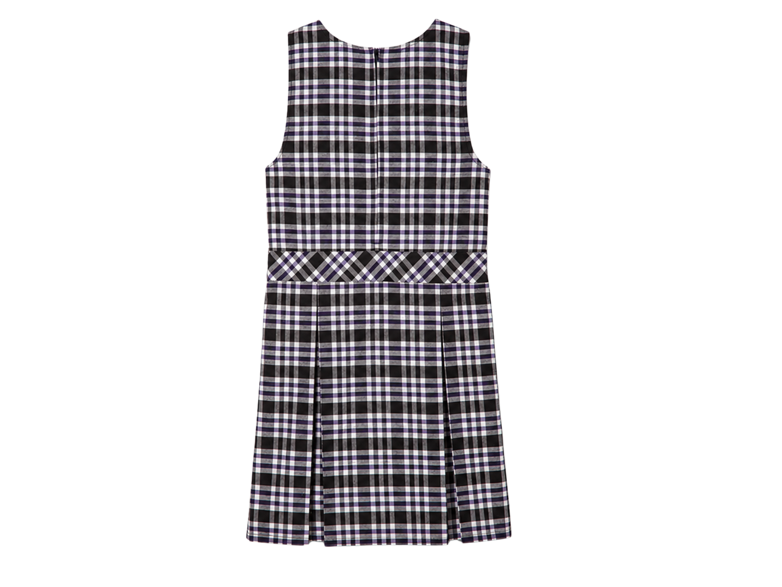 School Plaid Box Pleat Jumper Black White | B2B Low MOQ Wholesale